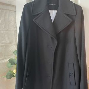 Calvin Klein Black Coat SZ 14